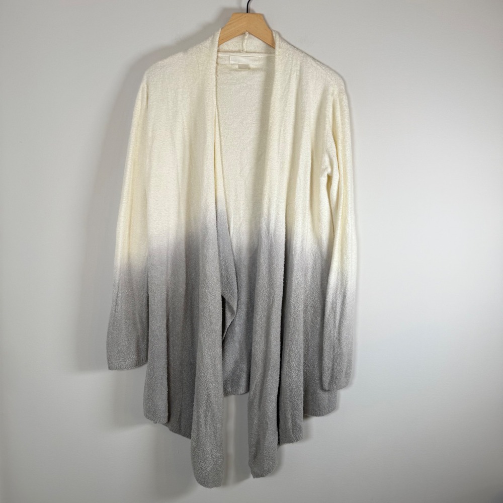 Barefoot Dreams CozyChic Lite Open Front Cardigan Ombre Dip Dye Small/Medium